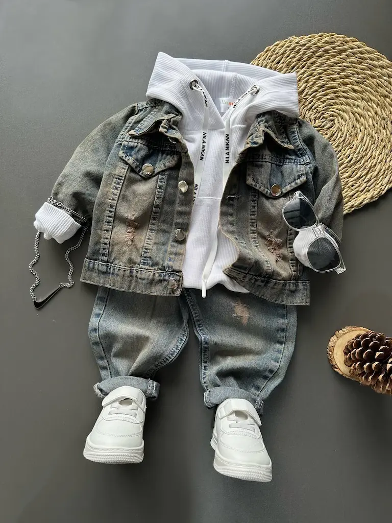 هودی شلوار و پافر شمعی مشکی کد 2839